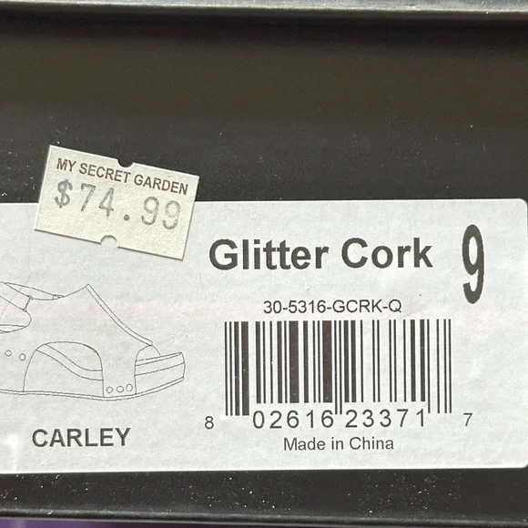 Corky’s Glitter Cork Wedge Sandals size 9 - Picture 7 of 7